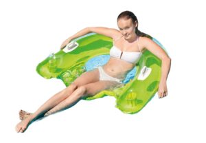 intex sit n float inflatable lounge, 60" x 39" (colors may vary)(2 pack)