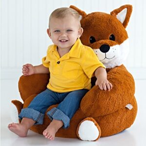 Trend Lab Fox Toddler Chair Plush Character Kids Chair Comfy Furniture Pillow Chair for Boys and Girls, 21 x 19 x 19 inches