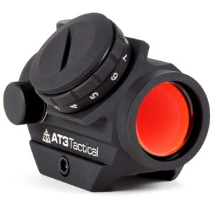 at3 tactical rd-50 reflex red dot sight - 2 moa compact red dot scope - black