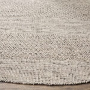 SAFAVIEH Montauk Collection Runner Rug - 2'3" x 8', Ivory & Steel Grey, Handmade Flat Weave Boho Farmhouse Cotton Tassel Fringe, Ideal for High Traffic Areas in Living Room, Bedroom (MTK330M)