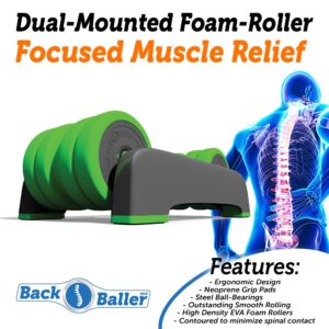 BackBaller Foam Roller (Ridged) - Muscle Roller for Deep Pain Relief. Ideal For Runner Cyclist Footballer Athlete