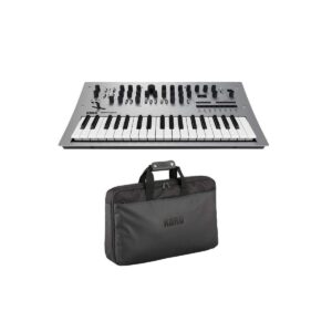 korg minilogue 4 voice polyphonic analog synthesizer with 200 presets - bundle with korg custom case