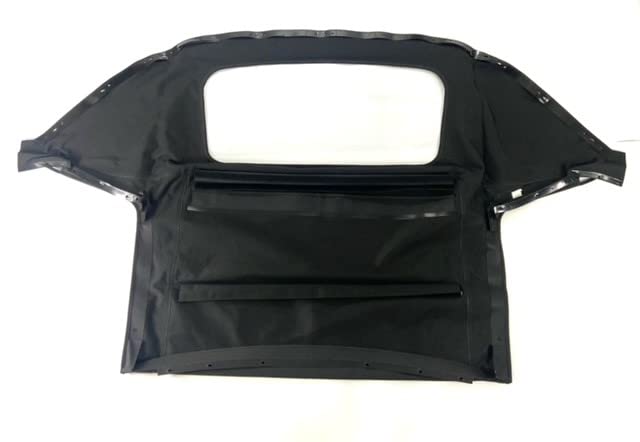 Compatible With Mazda Miata Convertible Top with Plastic Window Black Cabrio 1989-2005