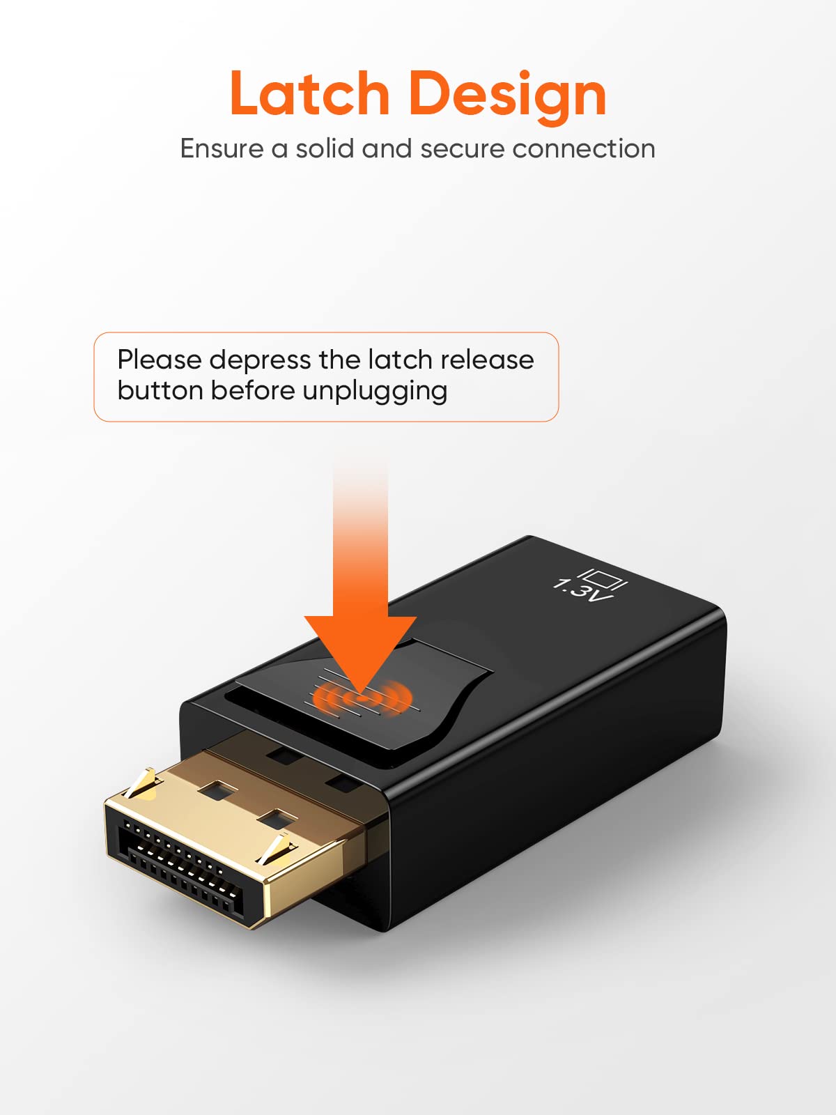 CableCreation DisplayPort to HDMI Adapter, 1080P Gold Plated DP to HDMI Adapter (Male to Female) 1.3V, Uni-Directional Display Port to HDMI Adapter