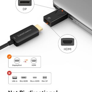 CableCreation DisplayPort to HDMI Adapter, 1080P Gold Plated DP to HDMI Adapter (Male to Female) 1.3V, Uni-Directional Display Port to HDMI Adapter