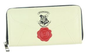 harry potter hogwarts letter zip around wallet