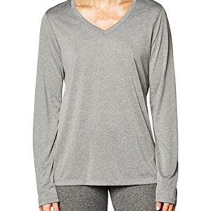 Hanes womens O9309 athletic shirts, Granite Heather, Large US