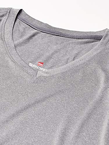 Hanes womens O9309 athletic shirts, Granite Heather, Large US