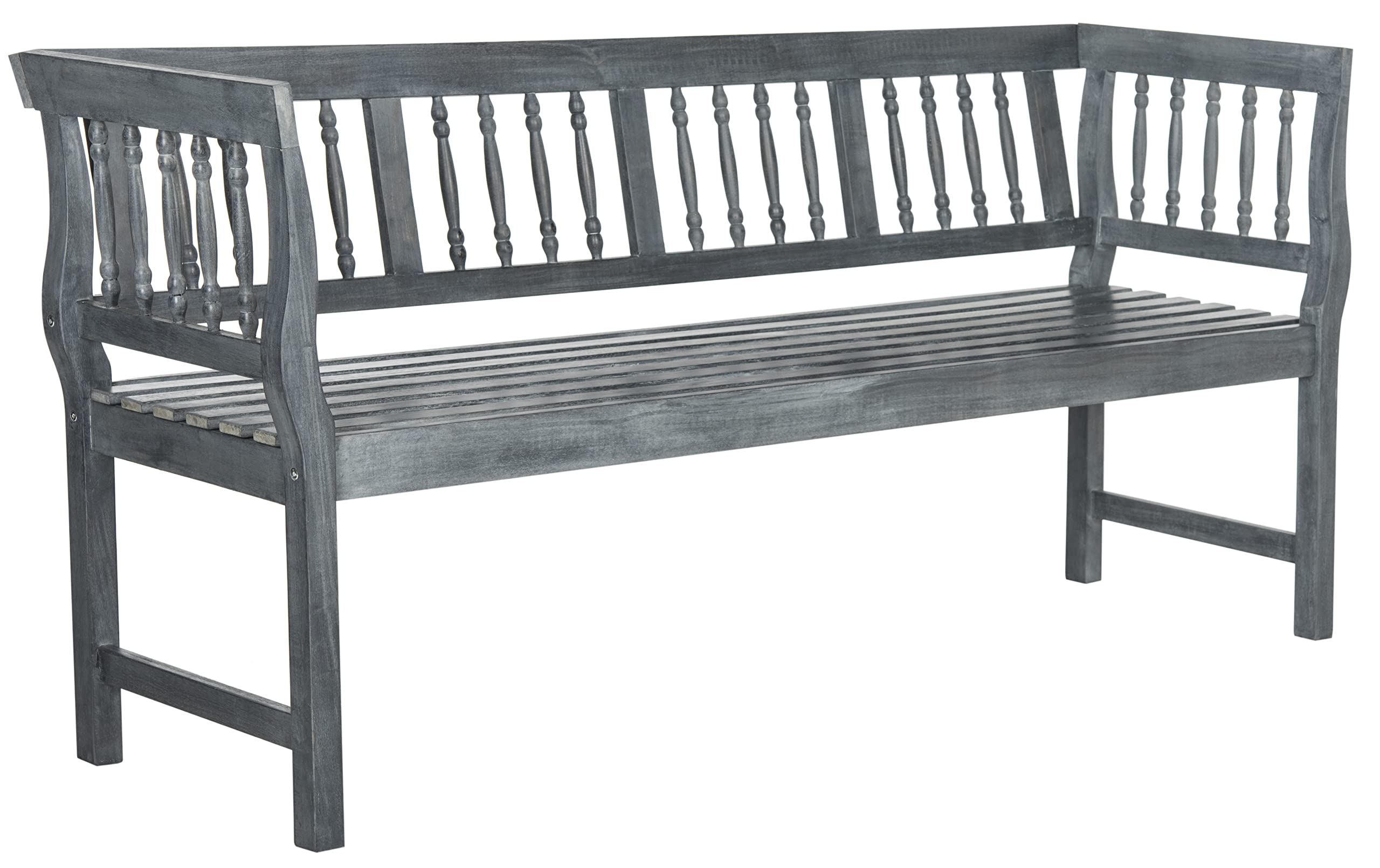 Safavieh PAT6732B Outdoor Collection Brentwood Bench, Ash Grey