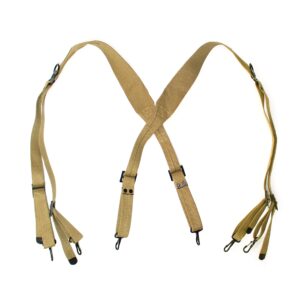 ANQIAO WW2 Repro Us Army M36 Suspenders Combat X Strap Webbing Canvas