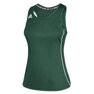 adidas womens climacool utility compression tank (small) dark green