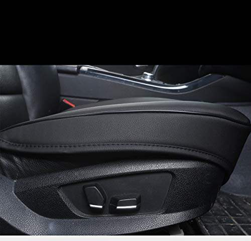 EDEALYN Ultra-Luxury PU Leather Car Seat Protection Car Seat Cover for Most Four-Door Sedan & SUV,Single Seat Without Backrest 1PCS (W 20.5''× L21''×Thick 0.2'') (3D - Black)