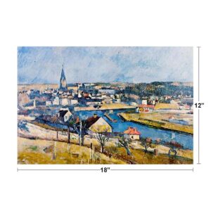 Paul Cezanne Ile De France Landscape Fine Art Impressionist Posters Paul Cezanne Art Prints Nature Landscape Painting Town French Artist Wall Decor Romantic Art Cool Wall Art Print Poster 18x12