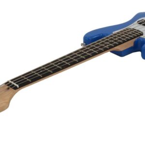 Left Handed Electric Base Guitar, Small Scale 36 Inch Children's Mini Sized 36 in Full Length, Color: Blue