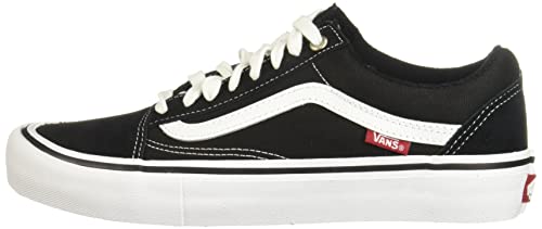 Vans Men's Old Skool Pro Skate Shoe, Black/White