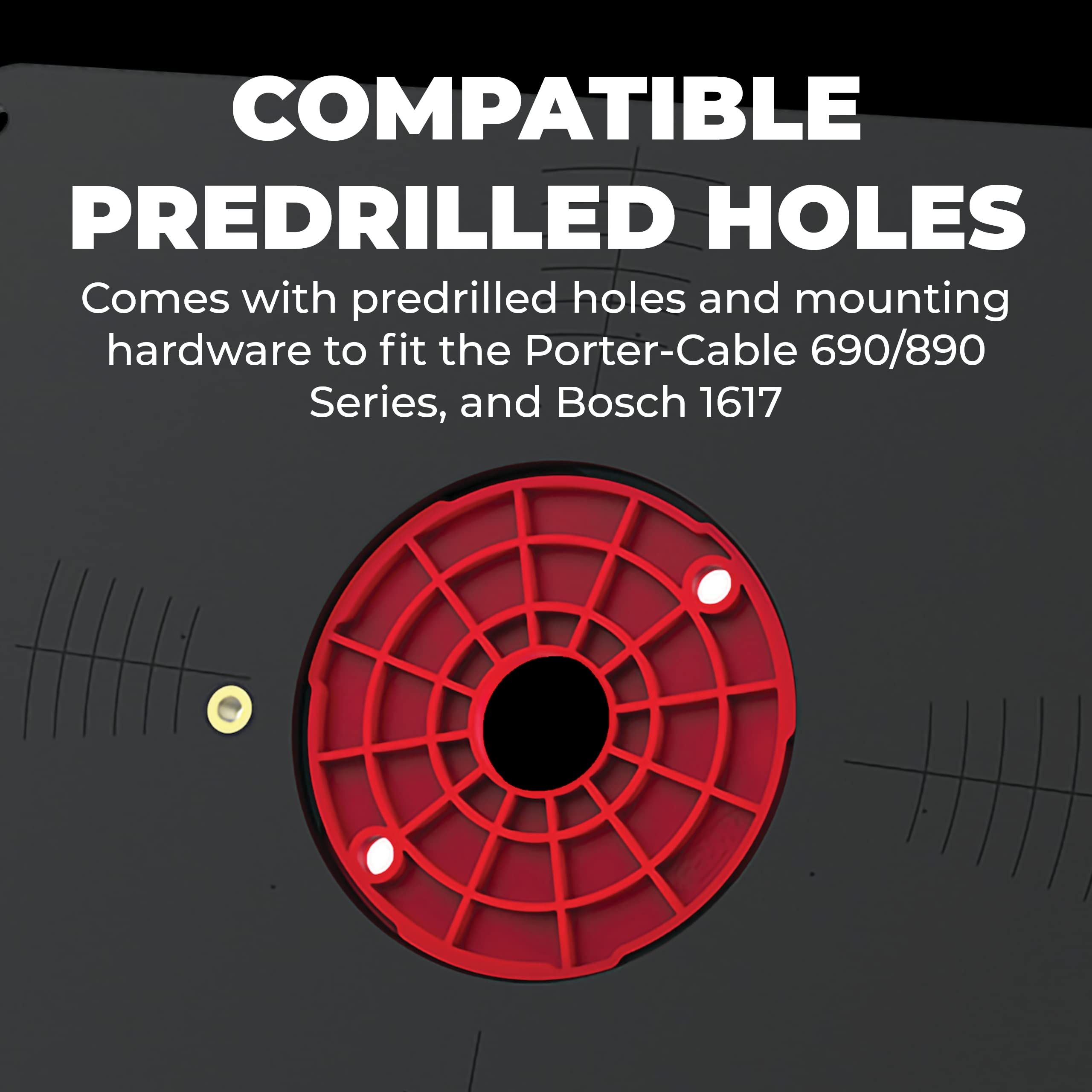 Kreg PRS4036 Precision Router Table Insert Plate with Level-Loc Rings, Compatible with Porter-Cable & Bosch