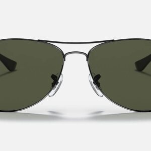 Ray Ban RB3362 COCKPIT 004 56M Gunmetal/Crystal Green Sunglasses For Men For Women