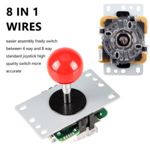 EG STARTS Arcade Buttons 1 Player DIY Kit Joystick 5V LED Arcade Button for Arcade Stick PC Games Mame Raspberry pi