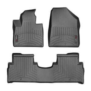 WeatherTech Custom Fit FloorLiners for Kia Sorento - 1st & 2nd Row (44770-1-2), Black