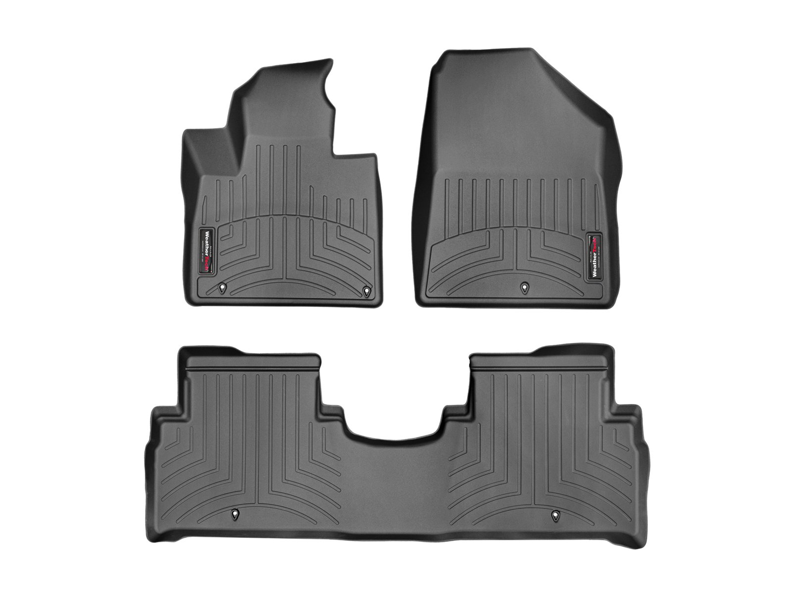 WeatherTech Custom Fit FloorLiners for Kia Sorento - 1st & 2nd Row (44770-1-2), Black