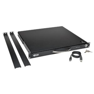 TRIPP LITE 1U Rackmount Keyboard with KVM Cable Kit for 2-Post or 4-Post Racks (SRSHELFKBD)