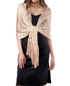 missshorthair women's sparkle shawls and wraps for party dresses 01 champagne gold