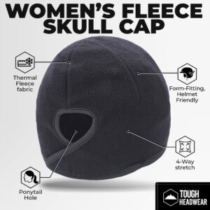 Tough Headwear Women's Running Beanie with Ponytail,Ponytail Beanie Hat,Skull Cap Winter Hat for Women with Hole for Ponytail