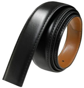 160502 reversible belt strap replacement genuine leather dress belt strap, 1-1/8" (30mm) wide (black/tan, 36)