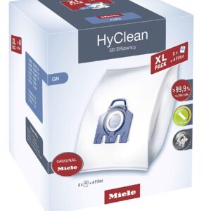 Miele 10455000 XL Pack HyClean 3D GN, Vacuum Cleaner Bags, Reliably Keep Dust inside the Vacuum Cleaner