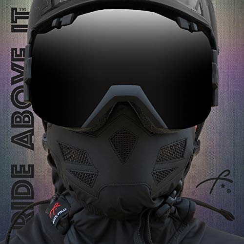 Half Face Mask for Cold Winter Weather. Use This Half Balaclava for Snowboarding, Ski, Motorcycle. (Many Colors) (Black)