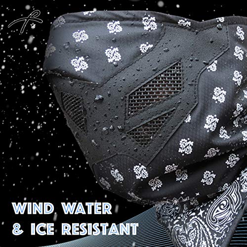 Half Face Mask for Cold Winter Weather. Use This Half Balaclava for Snowboarding, Ski, Motorcycle. (Many Colors) (Black)