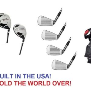 AGXGOLF Men's Magnum Executive Edition Golf Club Set w/Stand Bag; Right Hand: X Tall (+2") Length; Graphite Woods; 4, 6, & 8 Irons + Pitching Wedge + Free Putter; USA Bilt