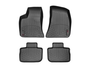 weathertech custom fit floorliners for charger, 300 (rwd) - 1st & 2nd row (44379-1-2), black