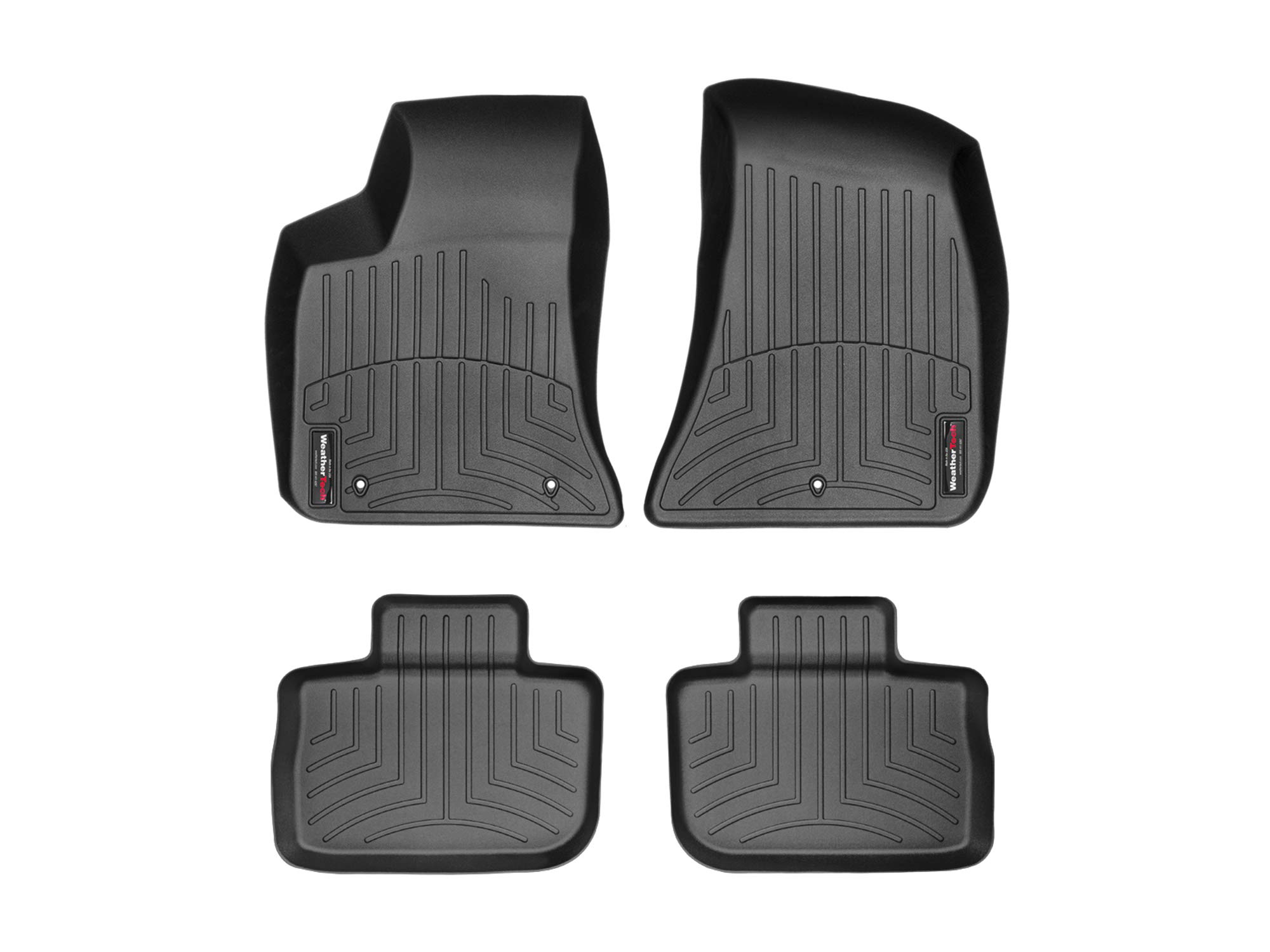 WeatherTech Custom Fit FloorLiners for Charger, 300 (RWD) - 1st & 2nd Row (44379-1-2), Black