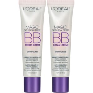 L'Oréal Paris Makeup Magic Skin Beautifier BB Cream Tinted Moisturizer, Light, 1 fl oz, 2 Count