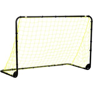 franklin sports premier steel- folding backyard soccer goal with all weather net - kids backyard soccer net - easy assembly - 6'x4' - black