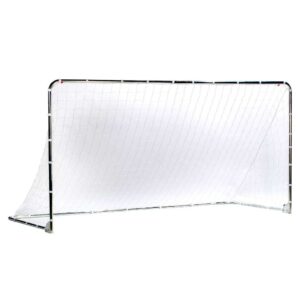 Franklin Sports Premier Steel - Folding Backyard Soccer Goal with All Weather Net - Kids Backyard Soccer Net - Easy Assembly - 12x6' - Silver