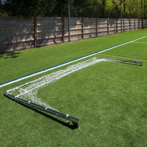 Franklin Sports Premier Steel - Folding Backyard Soccer Goal with All Weather Net - Kids Backyard Soccer Net - Easy Assembly - 12x6' - Silver