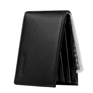 chelmon slim wallet for men id window with rfid blocking front pocket minimalist bifold bussiness card holder gift for men