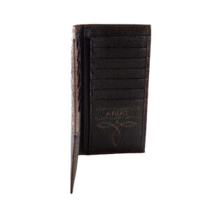 ARIAT Men's Cross Corner Inlay Rodeo Western Wallet, Brown, One Size