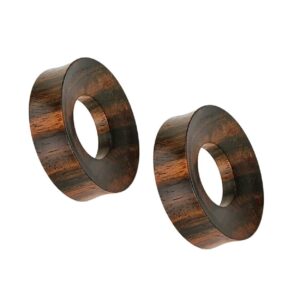 pierced owl large rimmed organic wood saddle fit tunnel plug gauges, sold as pair (32mm (1&1/4"))