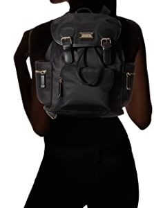 Calvin Klein Belfast Nylon Buckle Backpack, Black/Gold