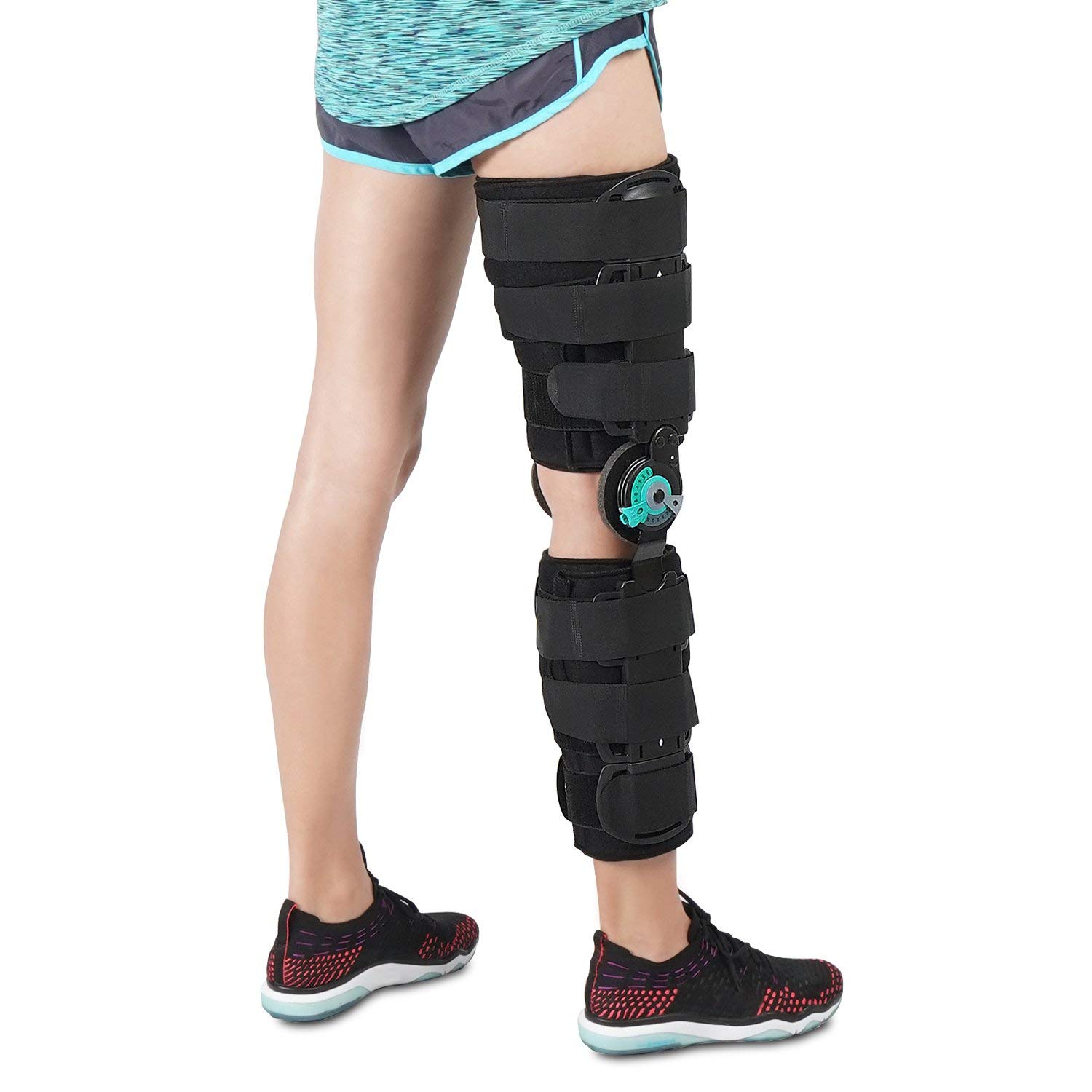 Soles Universal Hinged Knee Brace Telescoping ROM Orthosis Knee Brace, Adjustable Leg Stabilizer – Post Operative Injury Support for ACL, PCL, MCL or LCL - One Size Fits Most - Unisex