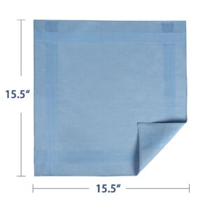 Selected Hanky 100% Pure Cotton Handkerchief with Stiching Assorted Color for Father's Day Gift