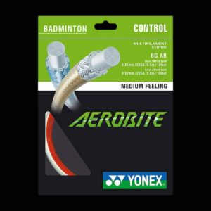 yonex aerobite badminton string (white/red)