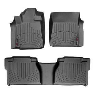 WeatherTech Custom Fit FloorLiners for Toyota Tundra - 1st & 2nd Row (442771-440932), Black