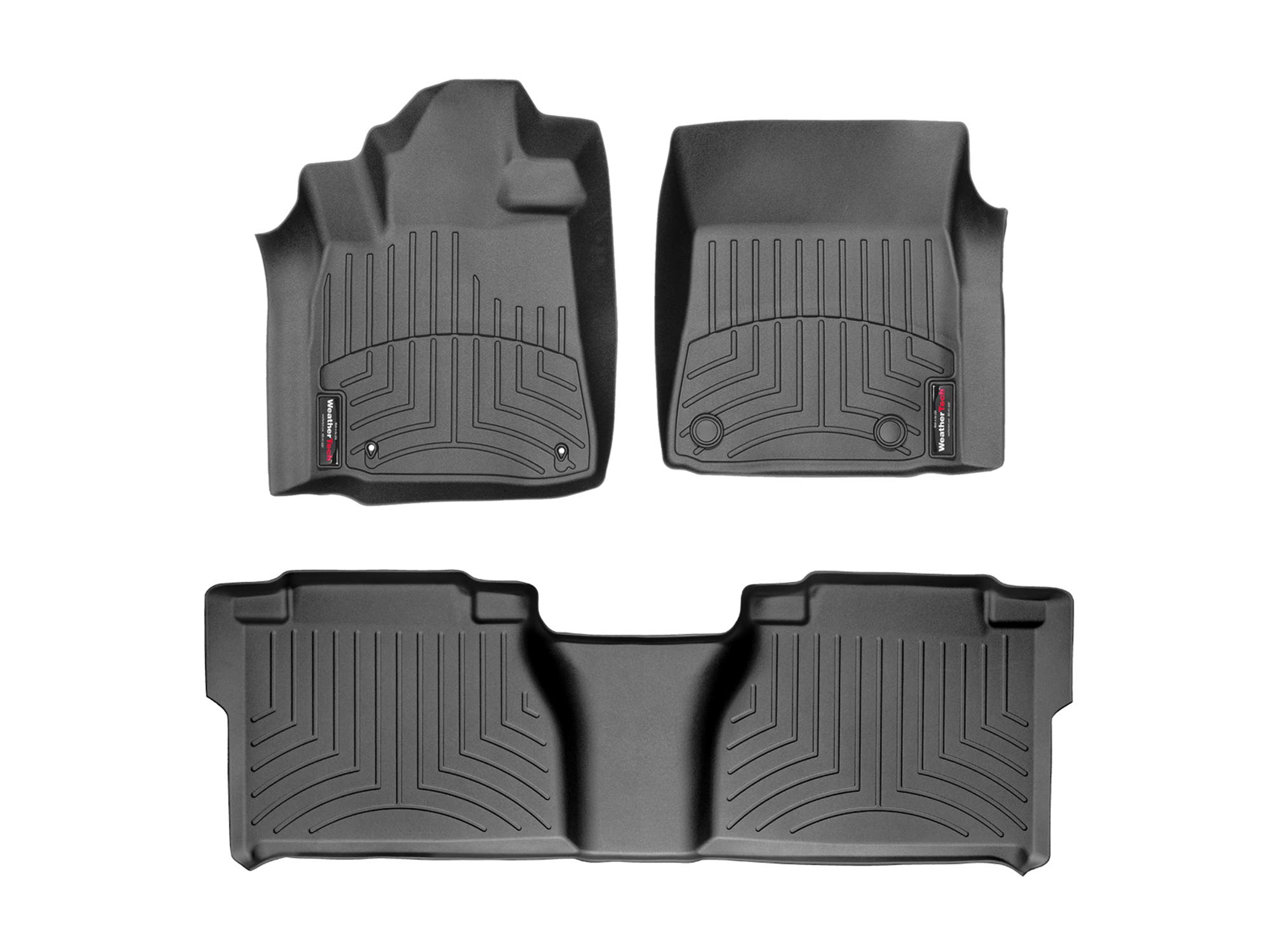 WeatherTech Custom Fit FloorLiners for Toyota Tundra - 1st & 2nd Row (442771-440932), Black