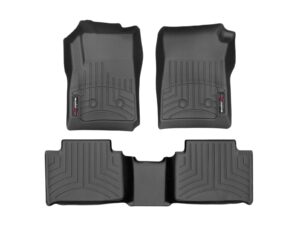 weathertech custom fit floorliners for colorado, canyon - 1st & 2nd row (44751-1-2), black