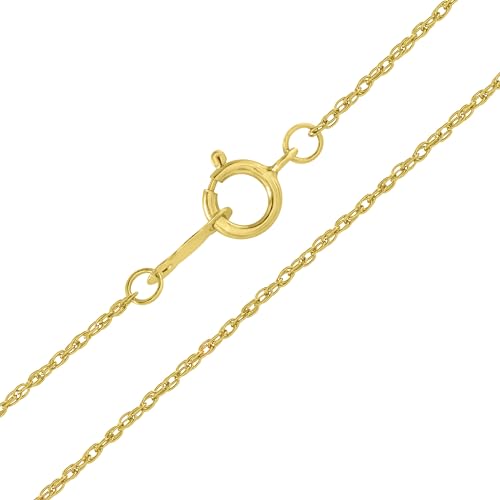 GILDED Small 10 Karat Yellow Gold Natural Round-Cut Diamond Accent 3 Stone Cross Pendant with an 18 Inch Chain