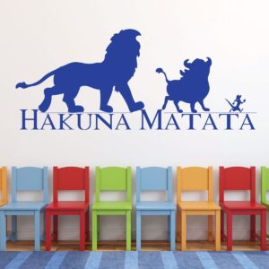 Hakuna Matata Wall Decal - Vinyl, Lion King Decor, Simba, Pumba and Timon, Good Friends, Lion King Nursery Theme, Playroom Decor, and Boys Bedroom Ideas